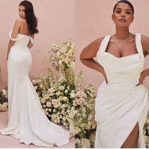 Today Only! Delphine draped maxi bridal corset gown/ wedding gown